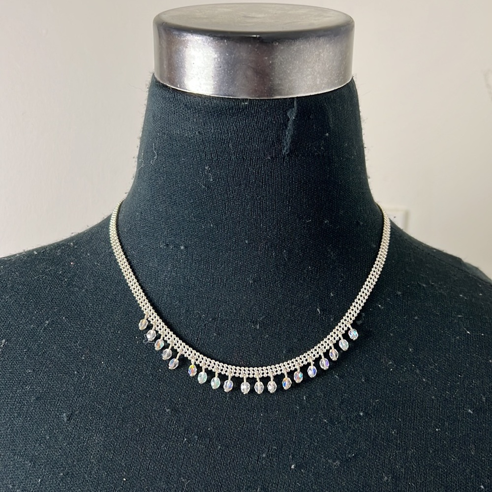 1928 Vintage Timeless Silver Choker Statement Necklace - Picture 11 of 12